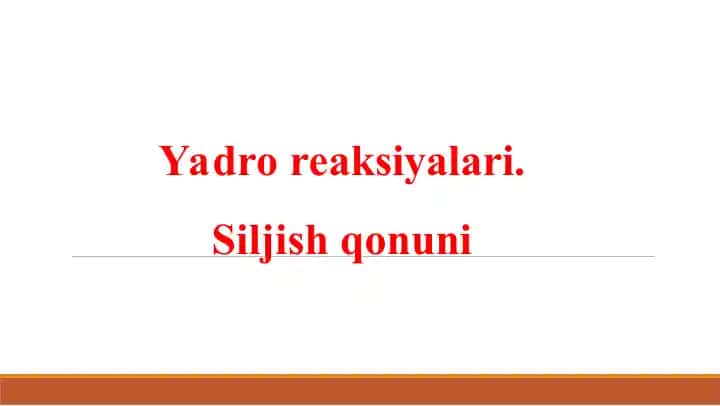 Yadro reaksiyalari