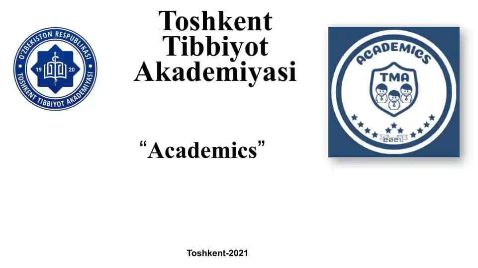 Toshkent Tibbiyot Akademiyasi "Academics" kitobi