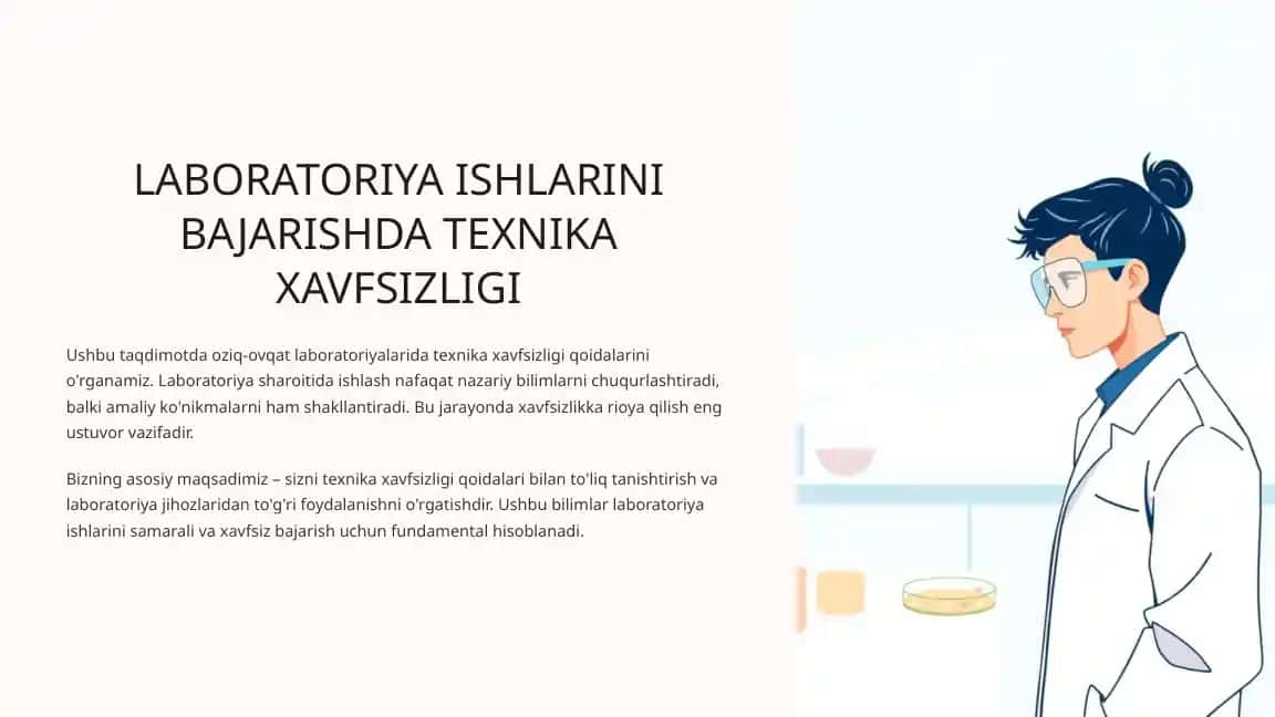 Texnika xavfsizligi qoidalarini o'rganish