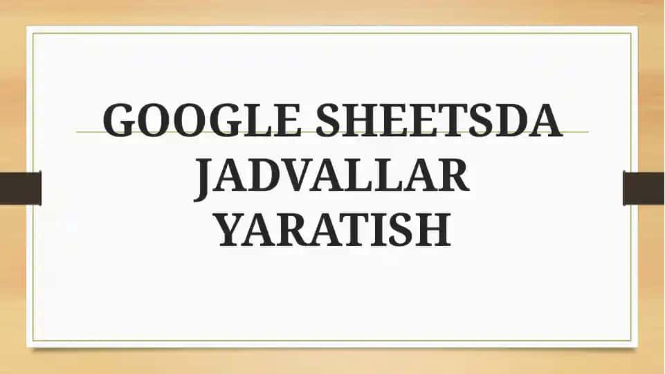 Google Sheets