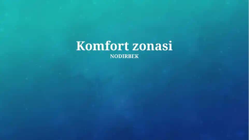 Komfort zonasi