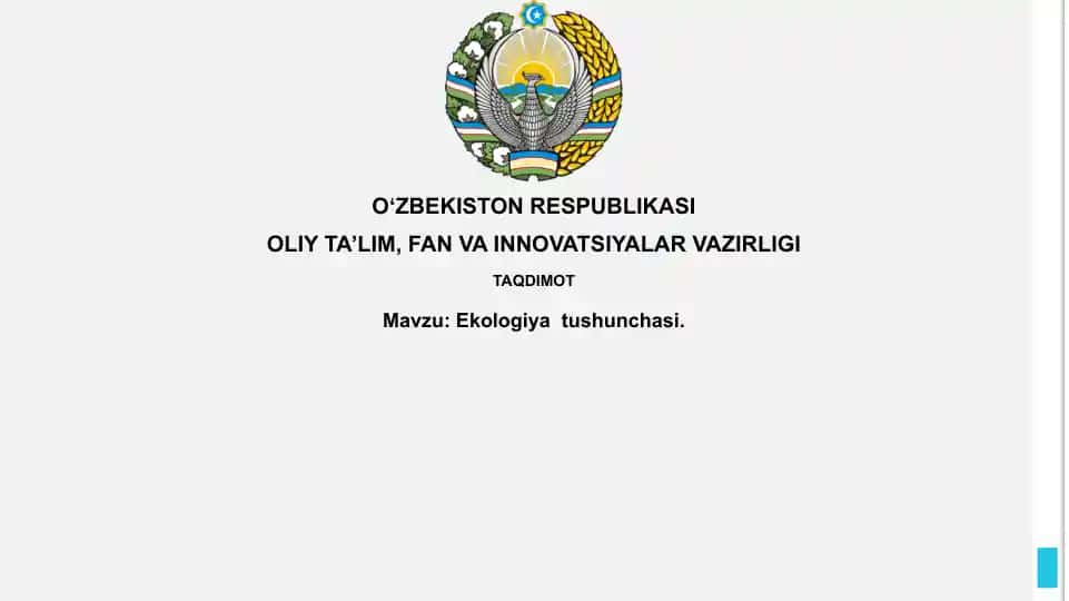 Ekologiya ta'rifi va mohiyati