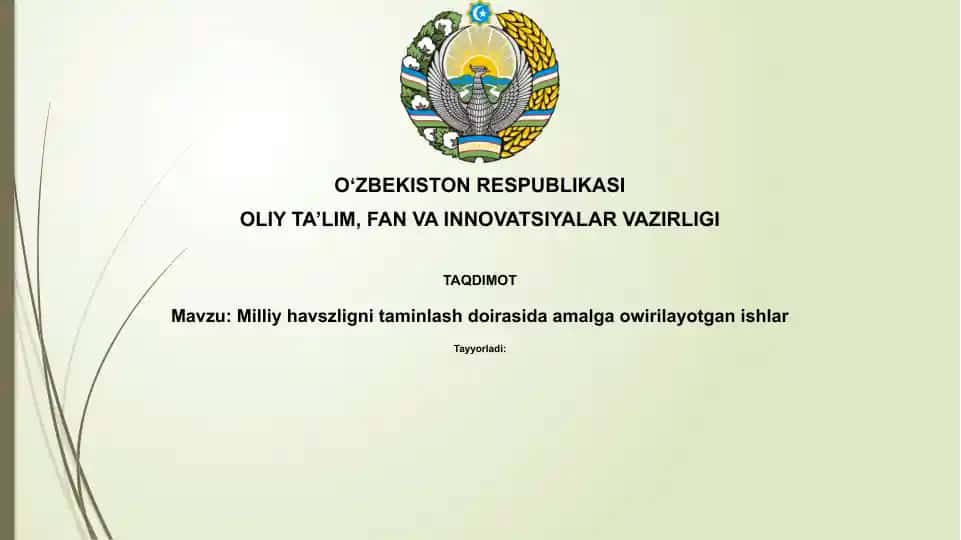 Milliy xavfsizlikni taʼminlash