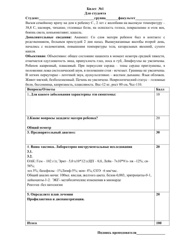 Вызов семейному врачу на дом