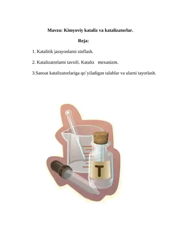 Kimyoviy kataliz va katalizatorlar