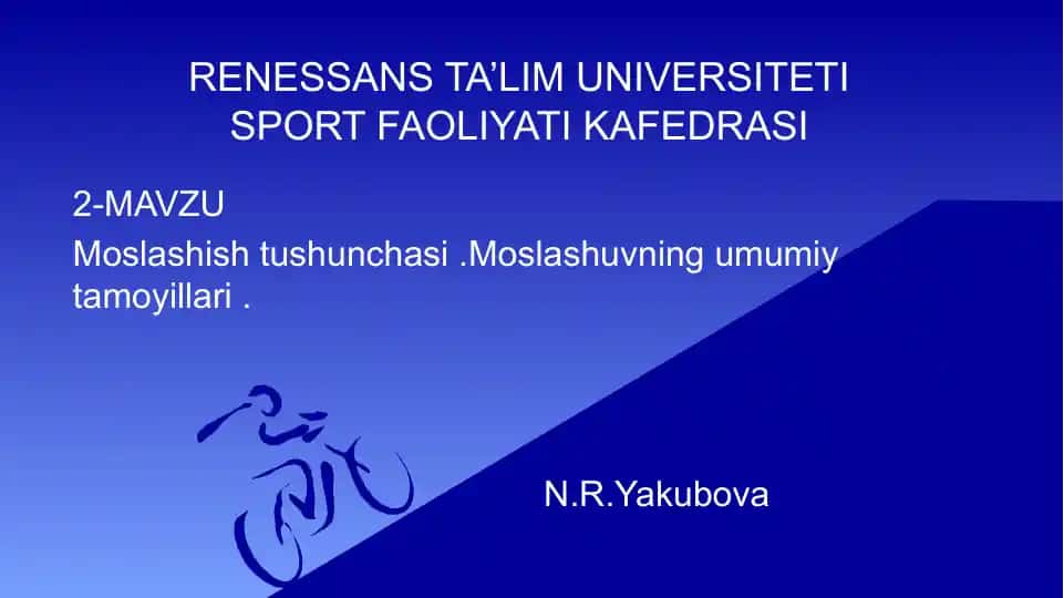 Moslashuv va umumiy moslashish sindromi