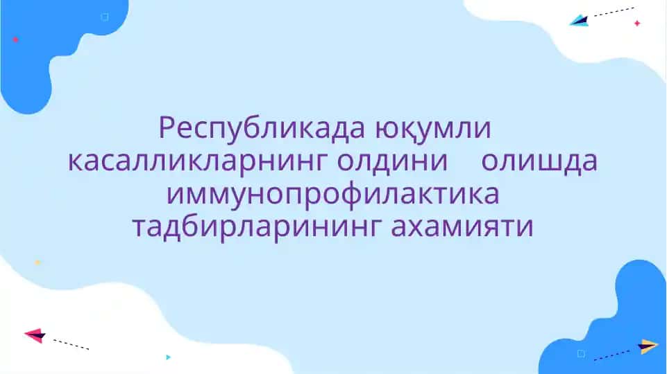 Immunoprofilaktika usullari