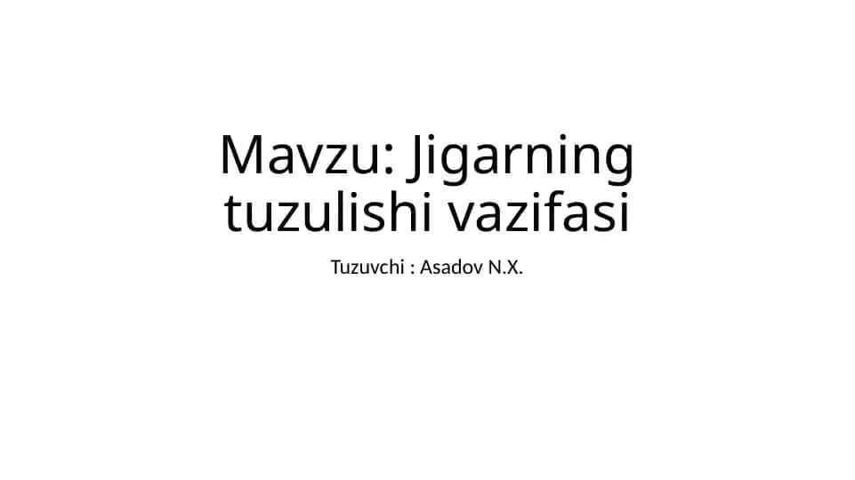 Jigar (Hepar)