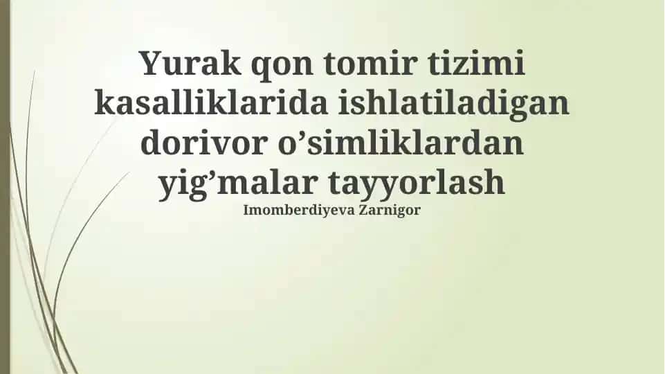 O'simlik xom ashyosini yig'ish va saqlash