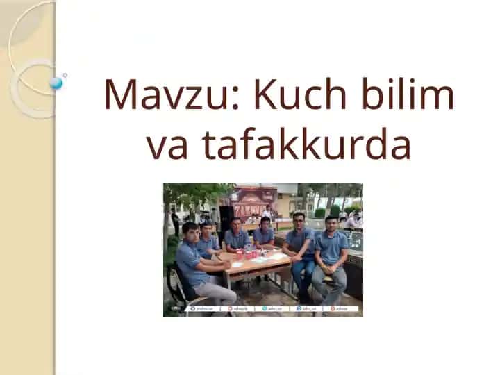 Kuch bilim va tafakkurda