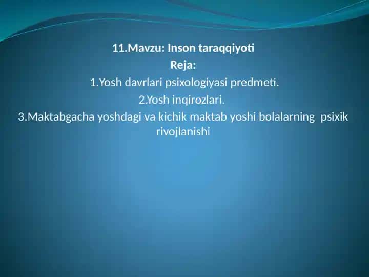 Inson taraqqiyoti