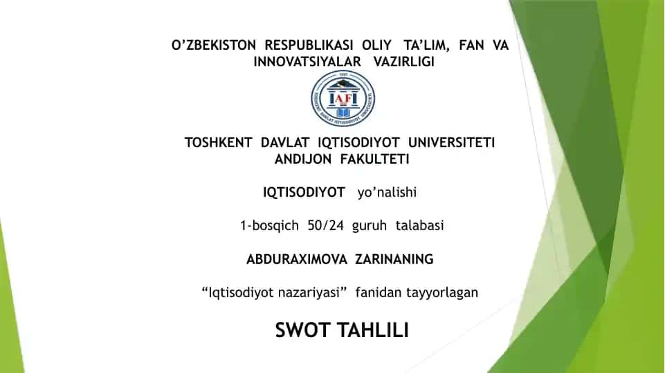 SWOT TAHLILI