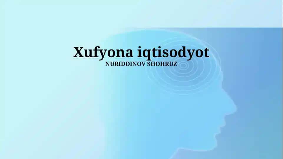 Xufyona iqtisodyot