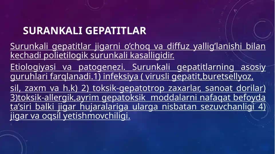 Surunkali gepatitlar