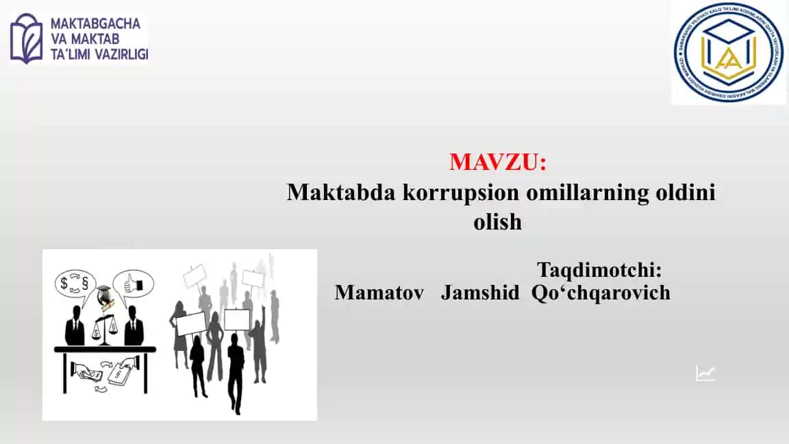 Maktabdagi korrupsiya