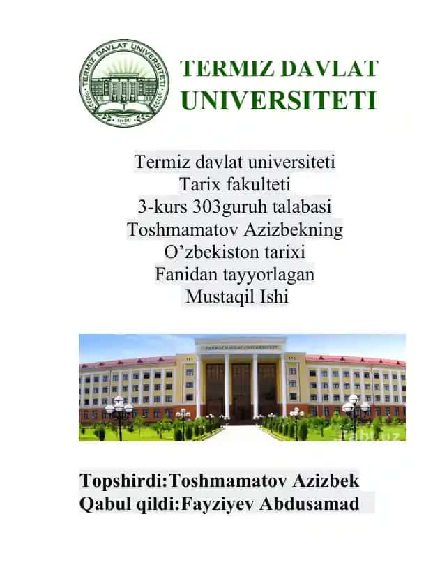 O'zbekiston tarixi