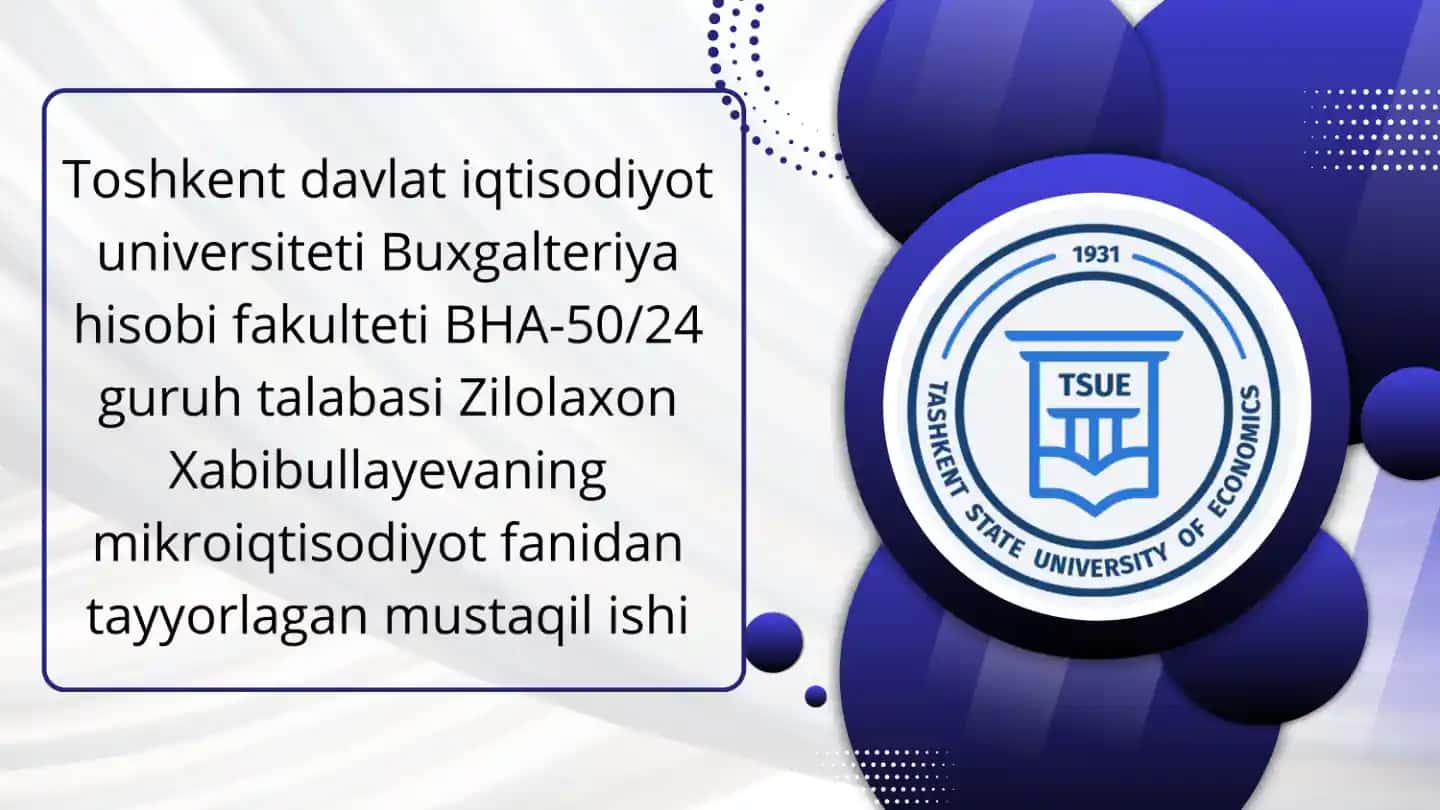 Bozor Muvozanati Ta'minlash Modellari