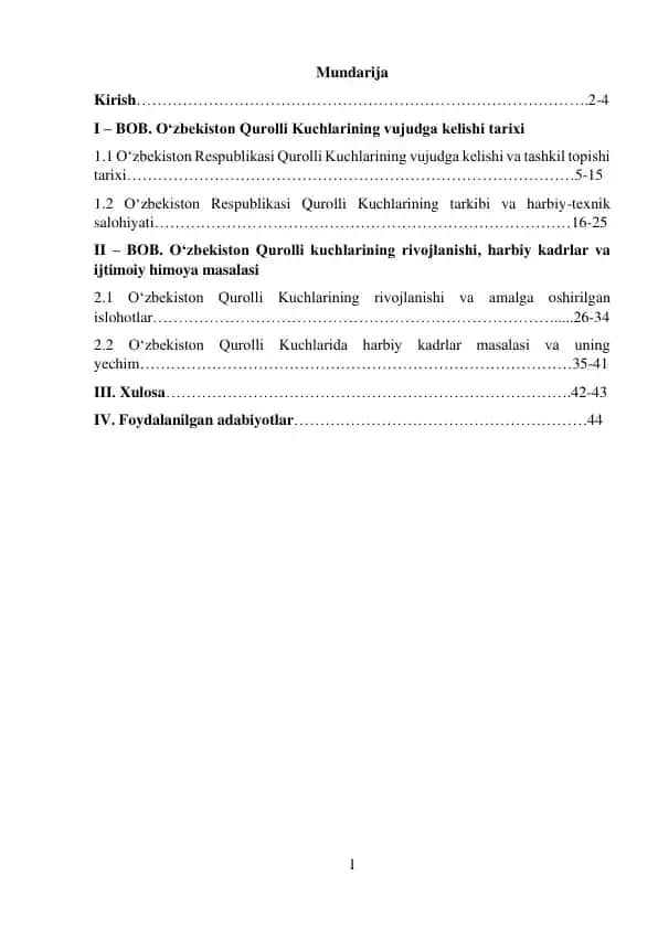 O‘zbekiston Respublikasi Qurolli Kuchlarining tarixi