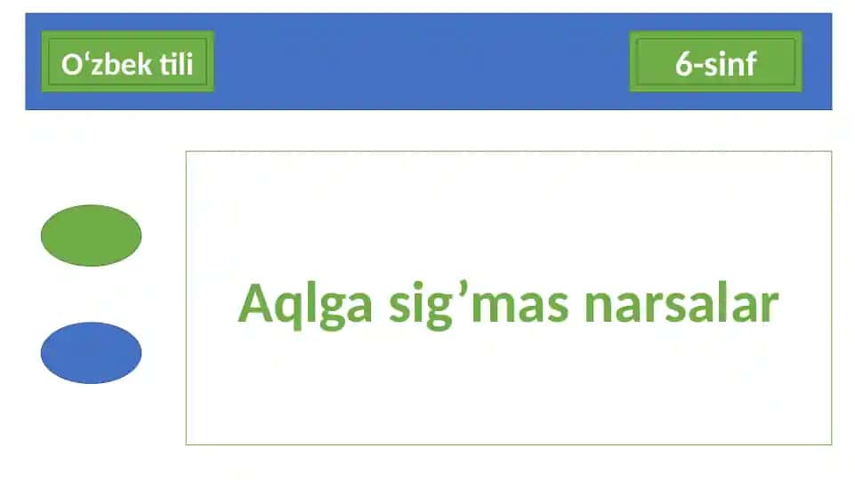 Aqlga sig’mas narsalar