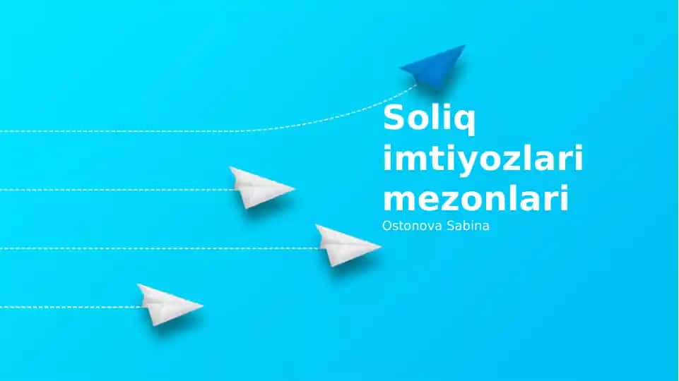 Soliq imtiyozlari mezonlari