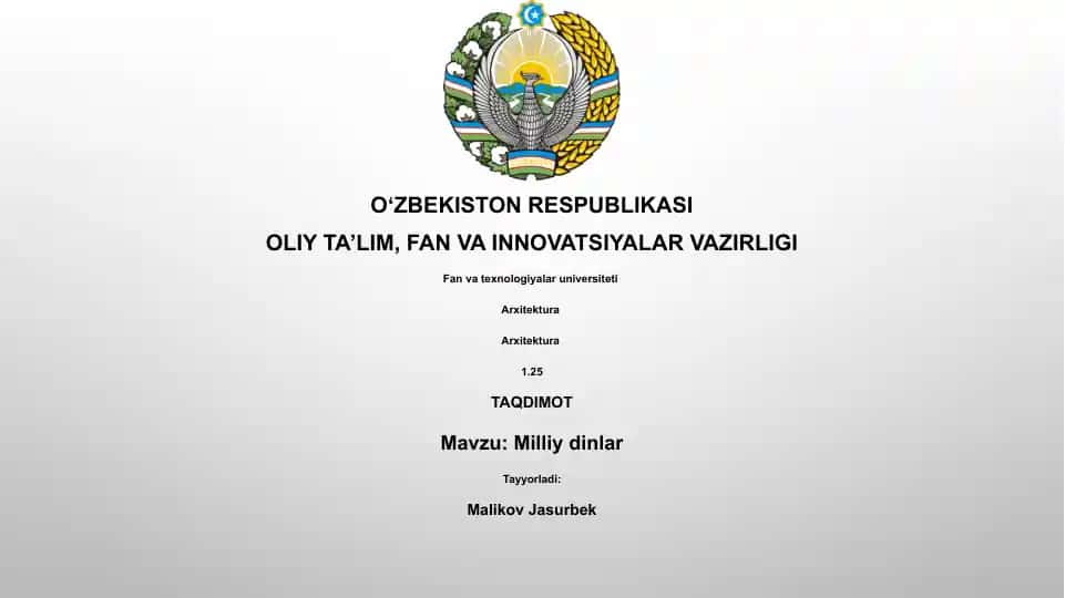 Milliy Dinlar
