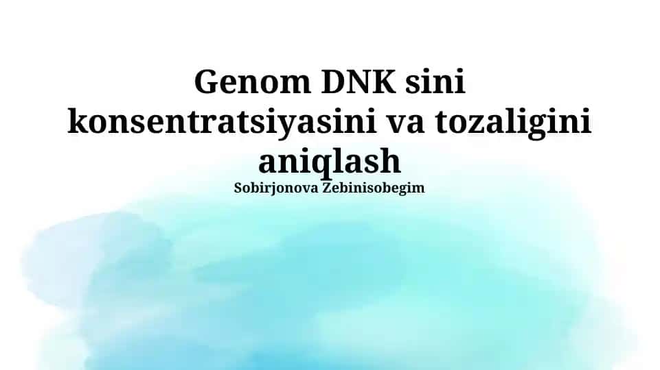DNK miqdorini aniqlashning boshqa usullari