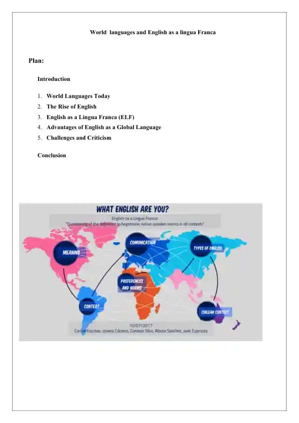 World Languages and English as a Lingua Franca
