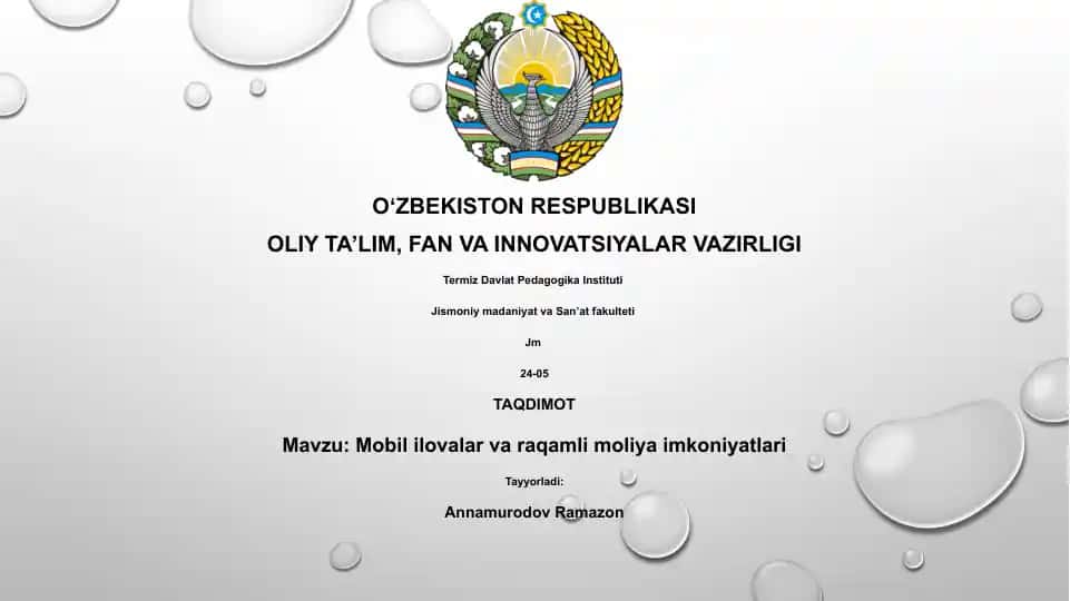 Mobil ilovalar va raqamli moliya imkoniyatlari