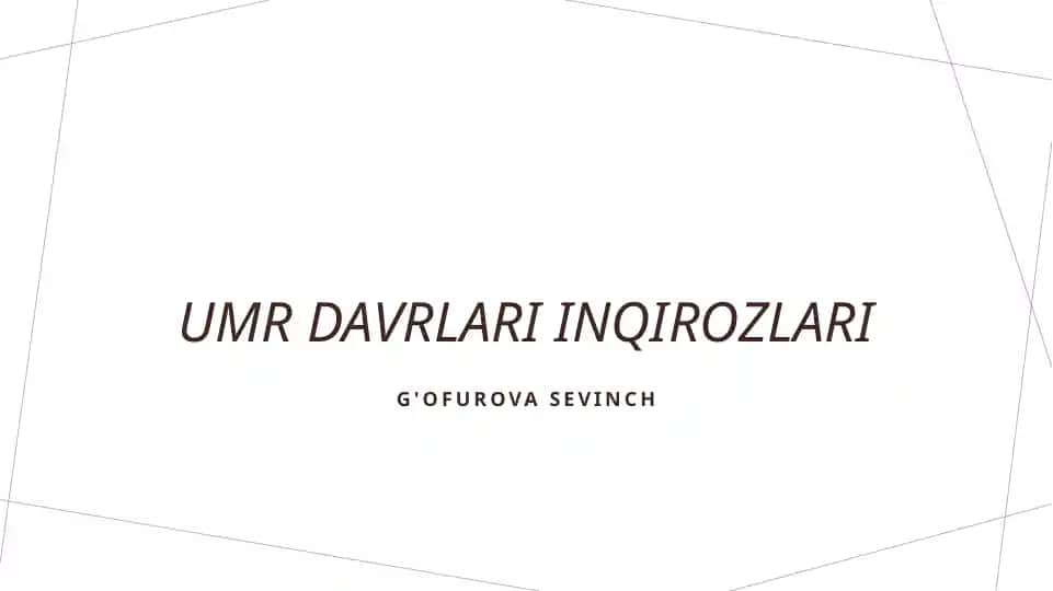 Umr davrlari inqirozlari