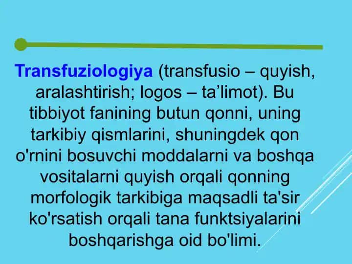 Transfuziologiya