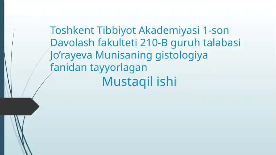 Odam embriologiyasi asoslari