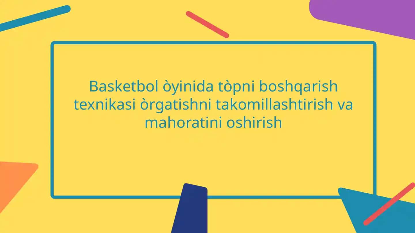 Basketbol Òyini Tòpni Boshqarish Texnikasi