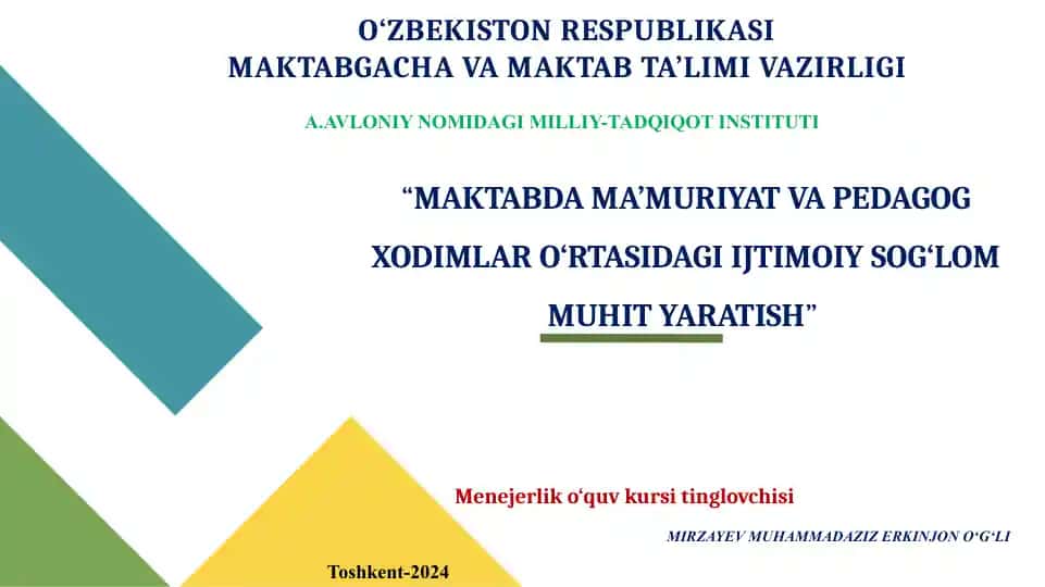 Menejerlik o‘quv kursi