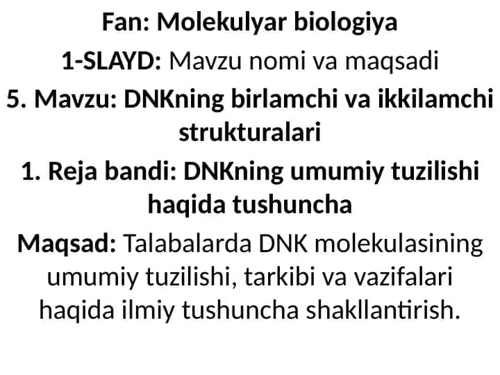 Molekulyar biologiya