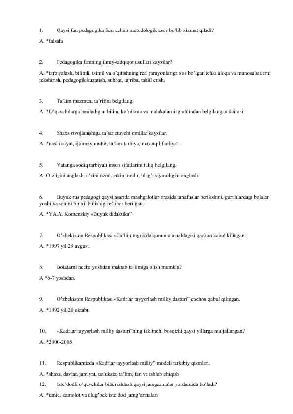 Pedagogika fanining ilmiy-tadqiqot usullari