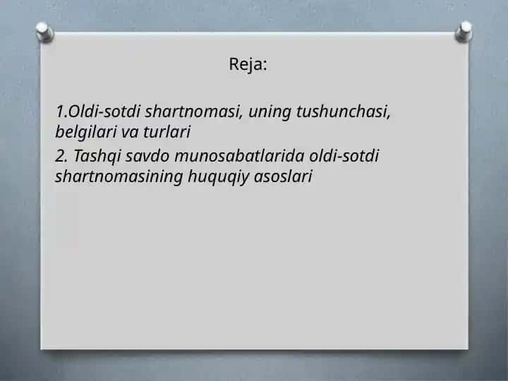 Oldi-sotdi shartnomasi