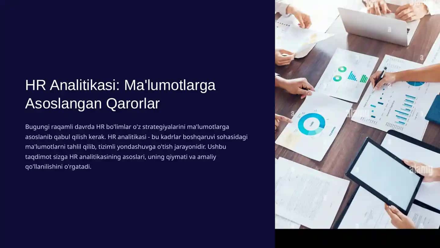 HR Analitikasi: Ma'lumotlarga Asoslangan Qarorlar