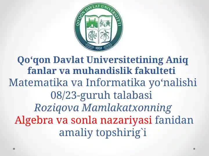 Algoritm tushunchasi, uning xarakterli xususiyatlari. Yechiluvchi va sanaluvchi to'plamlar.