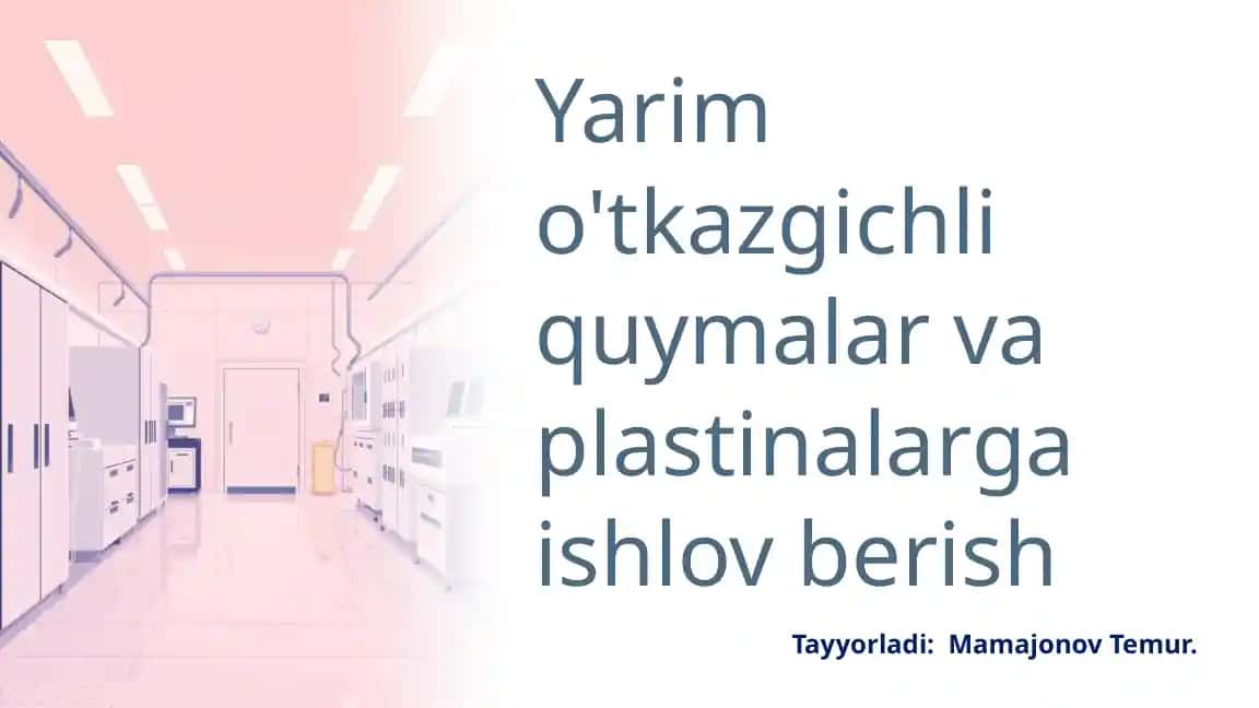 Yarim o'tkazgichlar