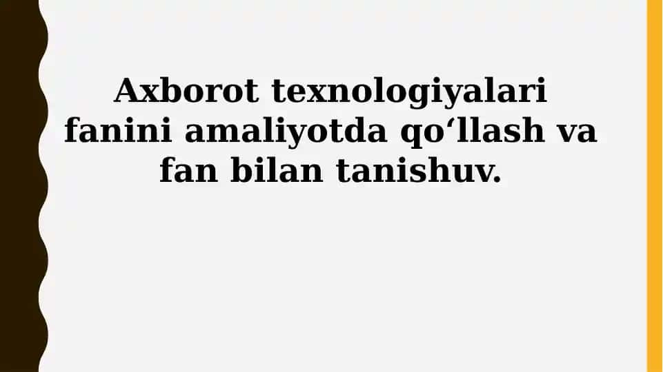 Axborot texnologiyalari