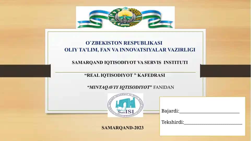Iqtisodiyislohotlarni chuqurlashtirish