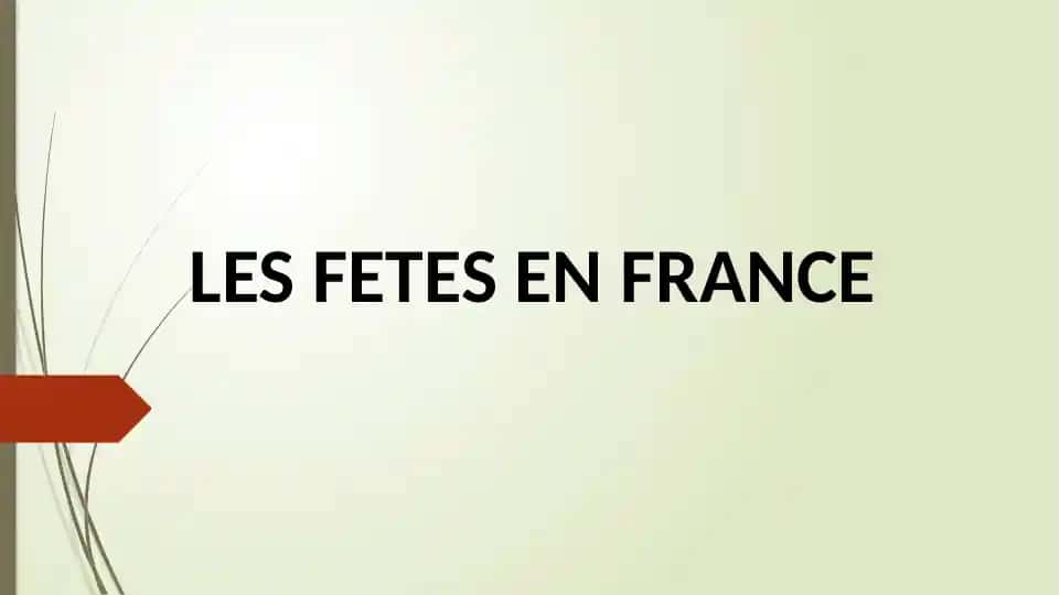 Les Fêtes en France
