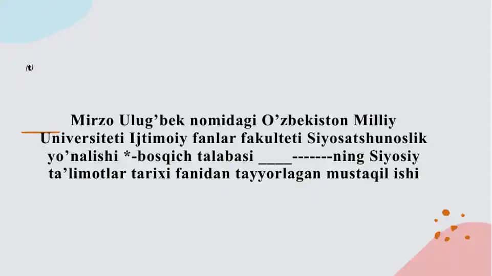Qadimgi Sharqda siyosatga doir tasavvurlar shakllanishining tarixiy va siyosiy shart-sharoitlari
