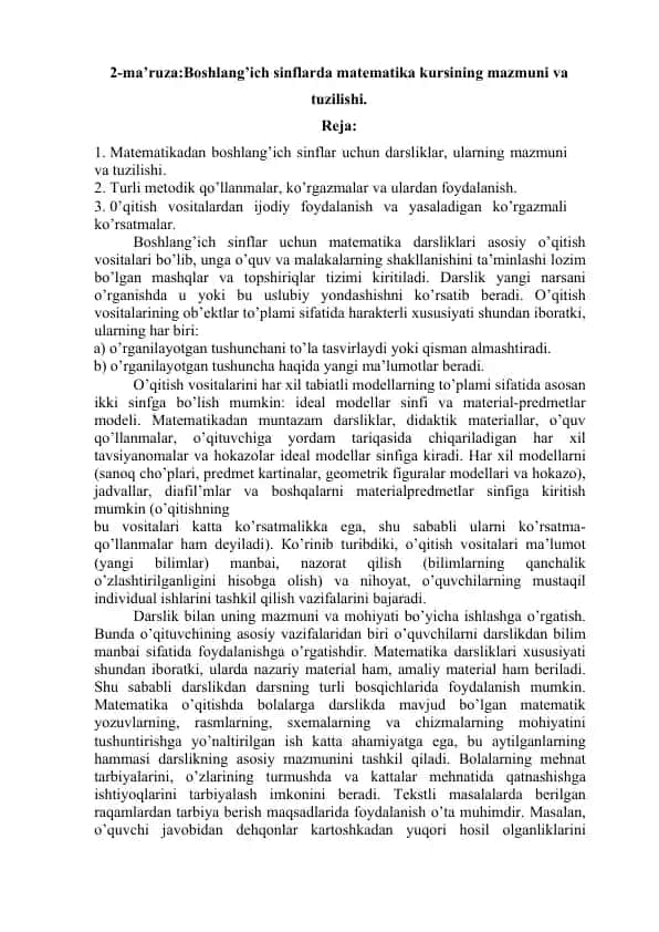 Matematika Darsliklari