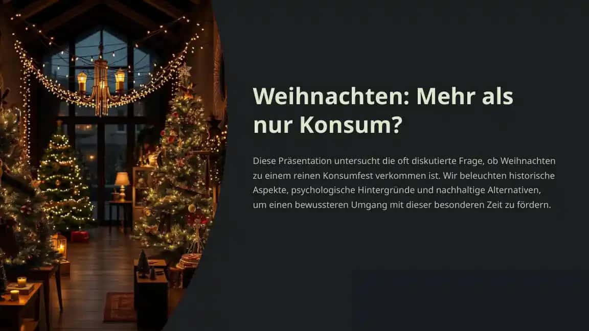 Weihnachten: Mehr als nur Konsum?