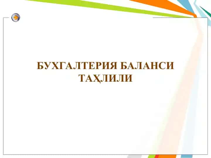 BUXGALTERIYA BALANSI TAHLILI
