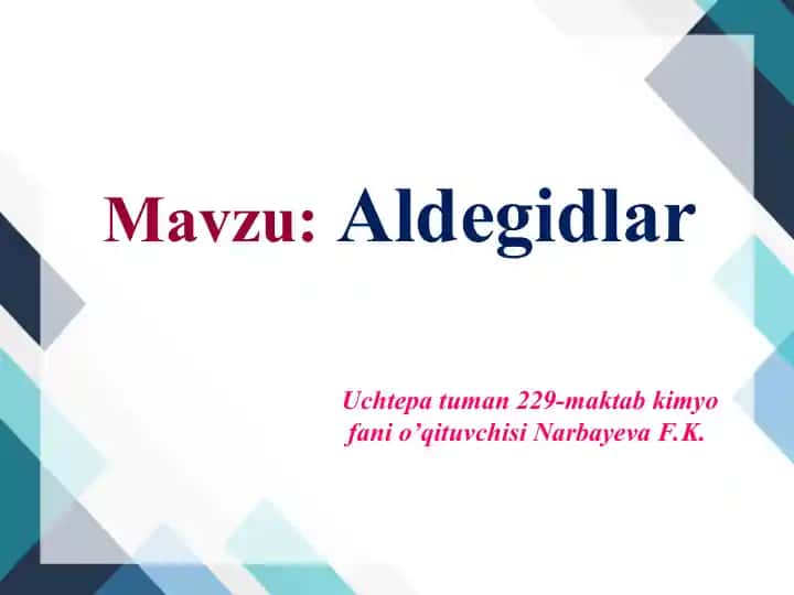Aldegidlar