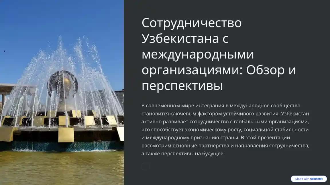 Сотрудничество Узбекистана с международными организациями: Обзор и перспективы