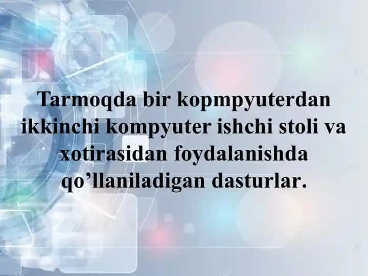 Masofaviy Boshqarish Dasturlari