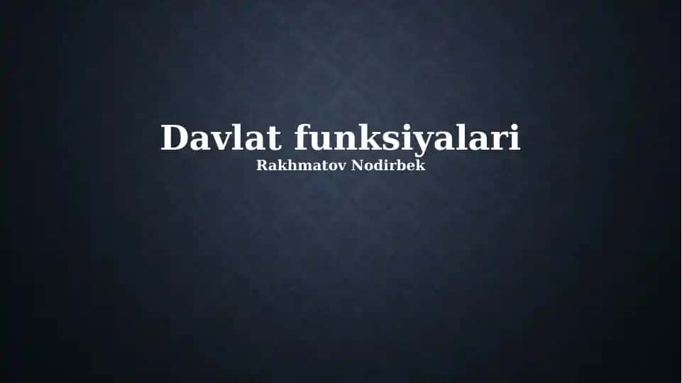 Holat funksiyalari